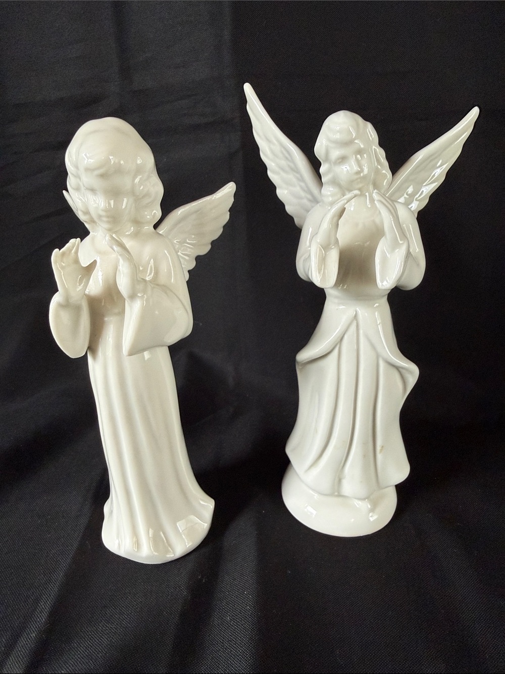 Vintage Dresden, German Porcelain Angle Figurines.
